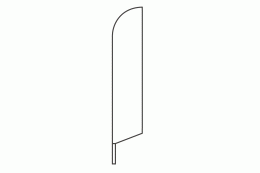 Beachflags in Segelform – Unterkante schräg