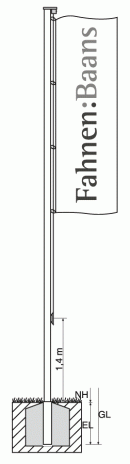 Fahnenmast ALU K