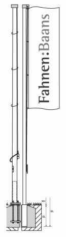 Fahnenmasten Edelstahl KI / Edelstahl Zi / Edelstahl Z