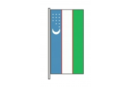 Usbekistan Hochformatfahne