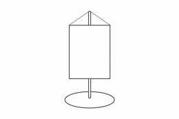 Tischbanner 4-eckig