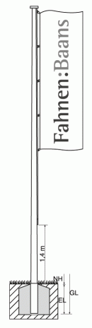 Fahnenmasten ALU KI / ALU KIT / ALU KIK